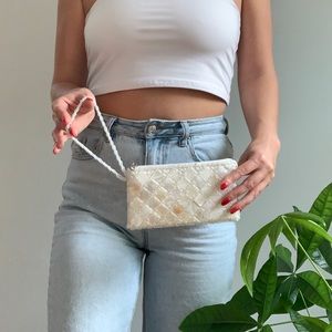 Stunning handmade silk beaded wristlet